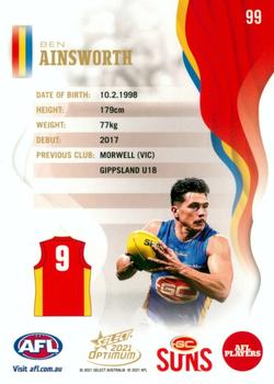 2021 Select Optimum #99 Ben Ainsworth Back